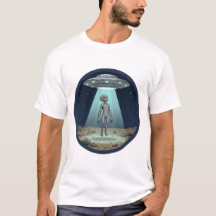 Camiseta Alien Abduction Vintage Style Graphic T-Shirt