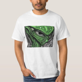 Camiseta Alien abstrato espeluznante