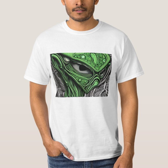 Camiseta Alien abstrato espeluznante (Anverso)