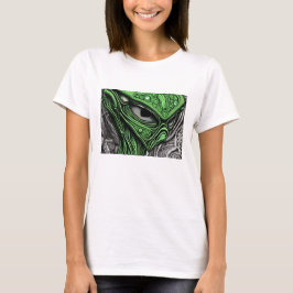 Camiseta Alien abstrato espeluznante