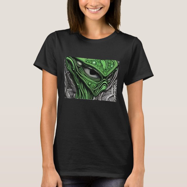 Camiseta Alien abstrato espeluznante (Anverso)
