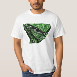 Camiseta Alien abstrato espeluznante