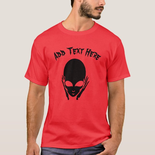 Camiseta Alien, añadir dicho, editar texto (Anverso)