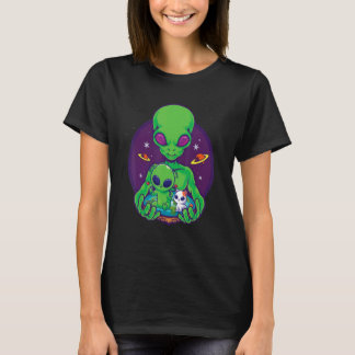 Camiseta Alien And Cat Sci Fi And Animal