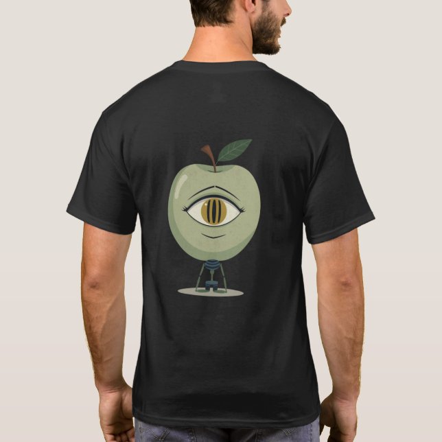 Camiseta Alien Apple – Weird Cute Fruit Character Art (Reverso)