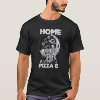 Camiseta Alien Astronaut Eating Pizza In The Cosmos  Pizza