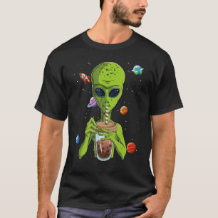 Camiseta Alien Bebe Bubble Tea Booba Ufo Extraterrestre