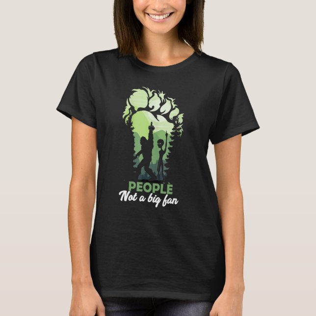 Camiseta Alien Big Foot Footprint Forest People not a big f (Anverso)