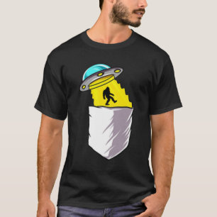Camiseta Alien Bigfoot UFO Abducción Pocket Bigfoot Abducti