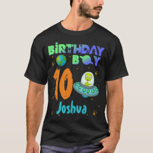 Camiseta Alien Birthday Boy Fiesta Tema Spaceship