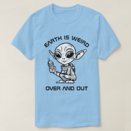Camiseta Alien blanco y negro