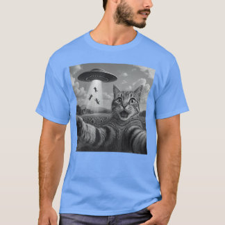 Camiseta Alien Cat Sie UFO Gifts Men Women ees Funny Cat fu