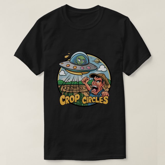 Camiseta Alien - Círculos de cultivo (Diseño del anverso)