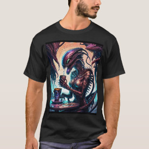 Camiseta Alien coffee fanart