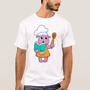Camiseta Alien como cocinero con libro de cocina