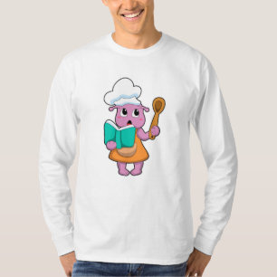 Camiseta Alien como cocinero con libro de cocina