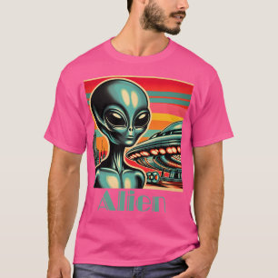 Camiseta Alien Con Estilo Retro Ufo