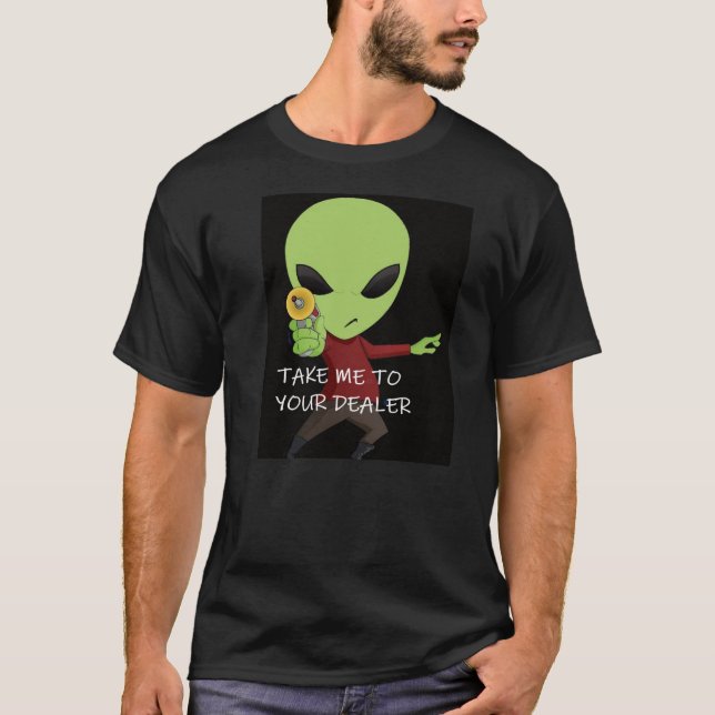 Camiseta Alien con pistola de rayos (Anverso)