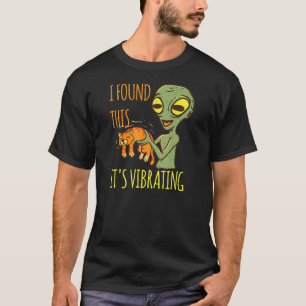 Camiseta Alien Con Un Purr De Vibración De Gatos Encontré E