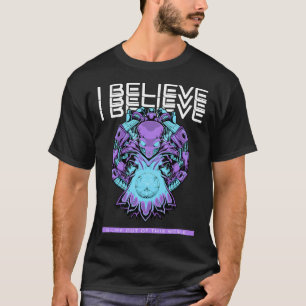 Camiseta Alien Cree Que Diseño I Glitch Aliens Ufo Day