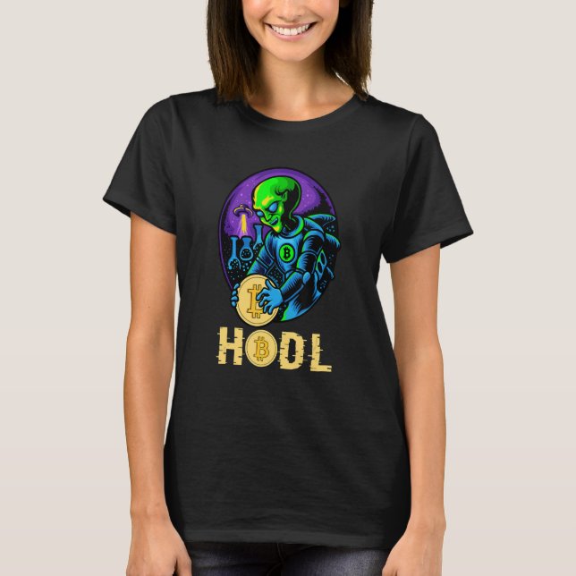 Camiseta Alien Cryptocurrency Bitcoin 1 (Anverso)