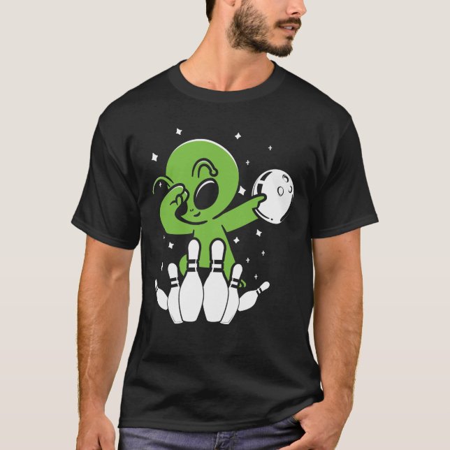 Camiseta Alien Dabbing - Bowling (Anverso)