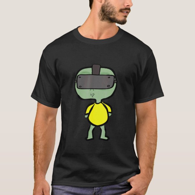 Camiseta Alien De Realidad Virtual Vr Gamer (Anverso)