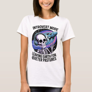 Camiseta Alien del espacio para esqueletos divertidos de la