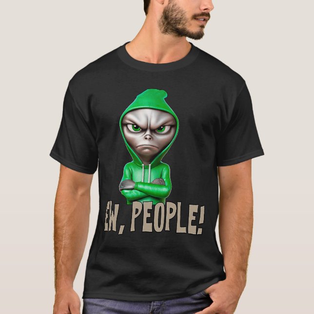 Camiseta Alien dice sarcasmo en declaraciones (Anverso)