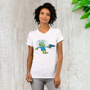 Camiseta Alien divertido con Ray Gun Sci-Fi Space Invader
