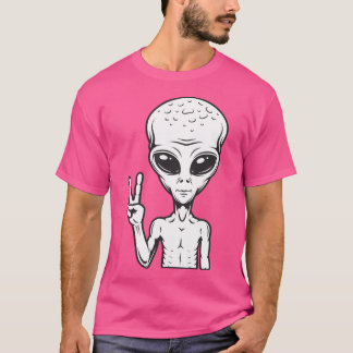 Camiseta Alien Dude Peace Out