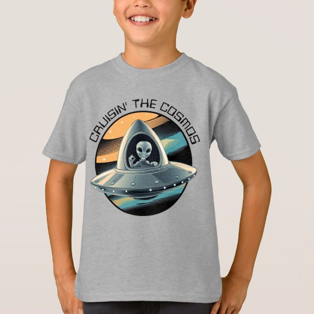 Camiseta Alien en la nave espacial (Anverso)