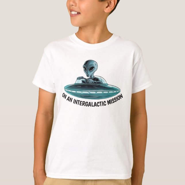Camiseta Alien en OVNI (Anverso)