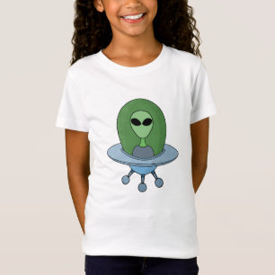 Camiseta Alien en su pequeña nave espacial