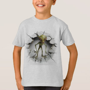 Camiseta Alien escapando de una pared