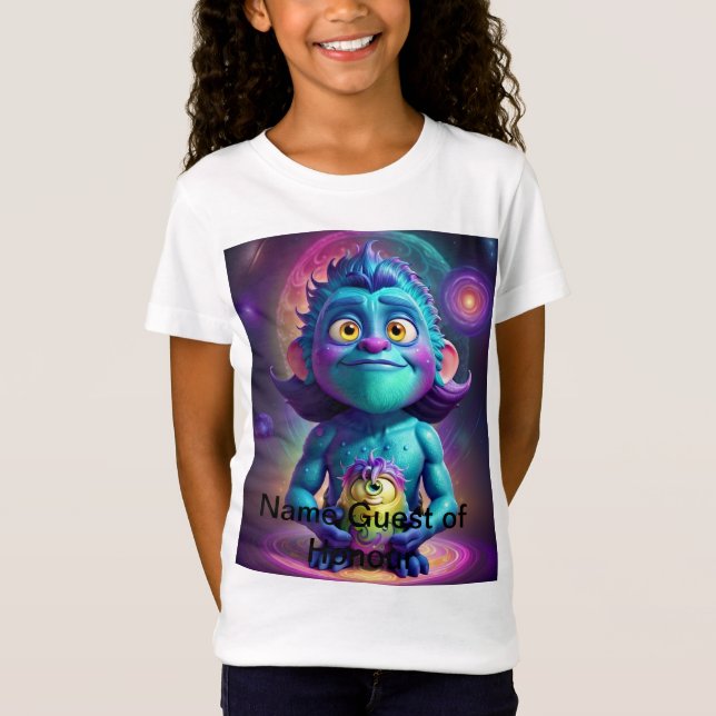 Camiseta Alien espacial y amigo (Anverso)