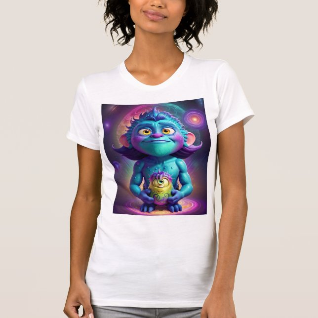 Camiseta Alien espacial y amigo (Anverso)