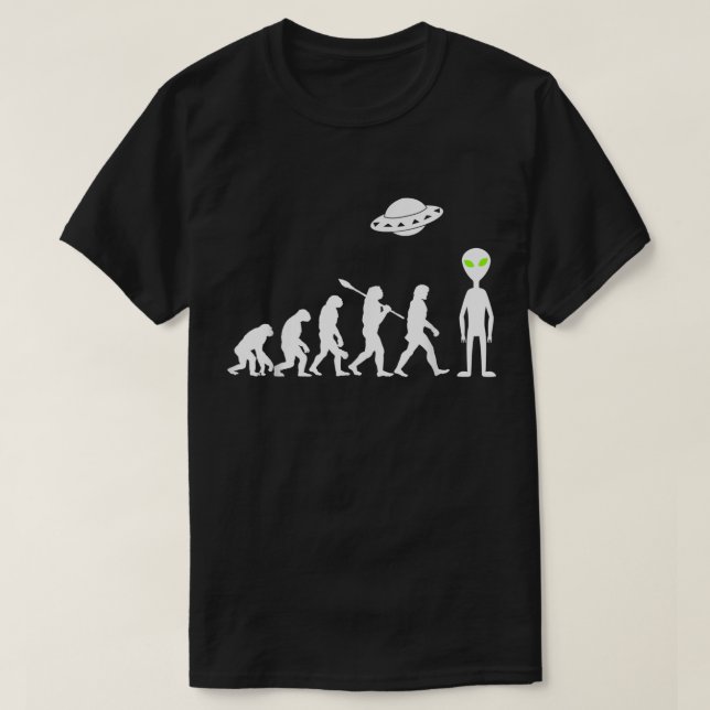 Camiseta Alien Evolution Funny UFO Design (Diseño del anverso)
