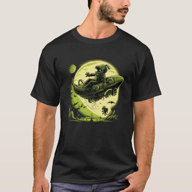 Camiseta Alien Extraterrestres OVNI Flying Saucer (Anverso)