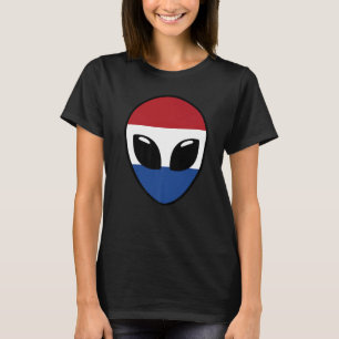 Camiseta Alien Face Países Bajos Holanda Bandera holandesa