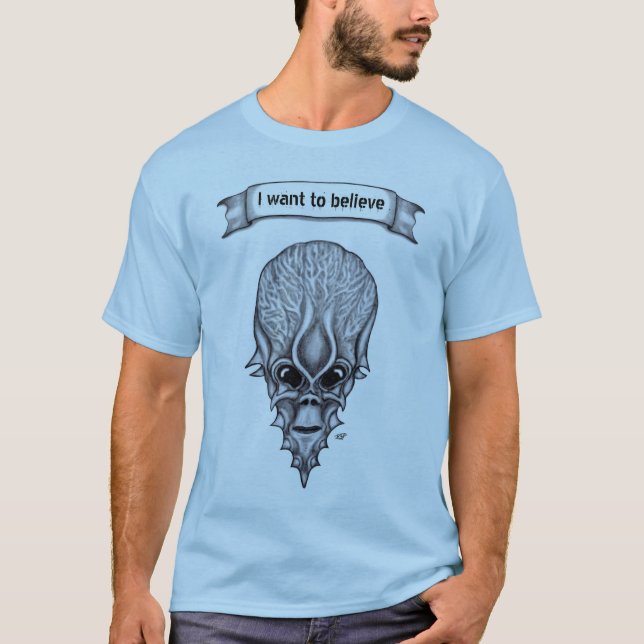 Camiseta Alien Face , reconstrucción facial de cráneo afric (Anverso)