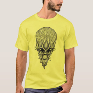Camiseta Alien Face , reconstrucción facial de cráneo afric