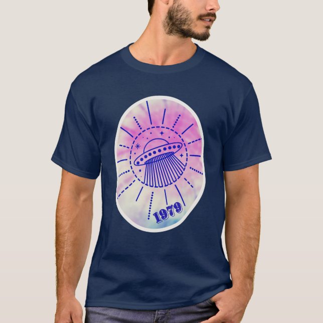 Camiseta Alien Flying Saucer Tie-Dye 1979 | Para la recepci (Anverso)