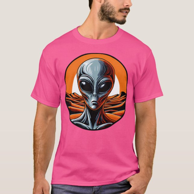 Camiseta Alien Gray En Marte (Anverso)