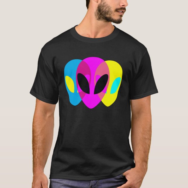 Camiseta Alien Gris CMYK Tryptic (Anverso)