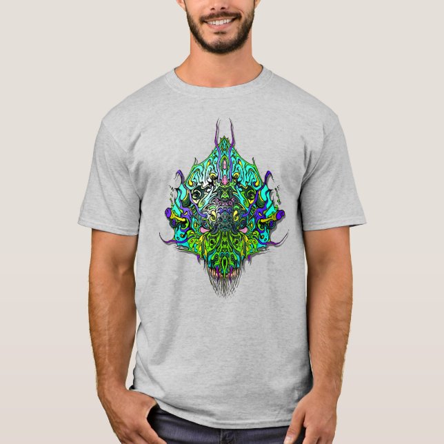 Camiseta Alien Head - Aqua (Anverso)
