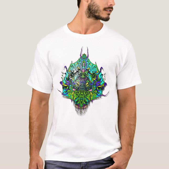 Camiseta Alien Head - Aqua (Anverso)