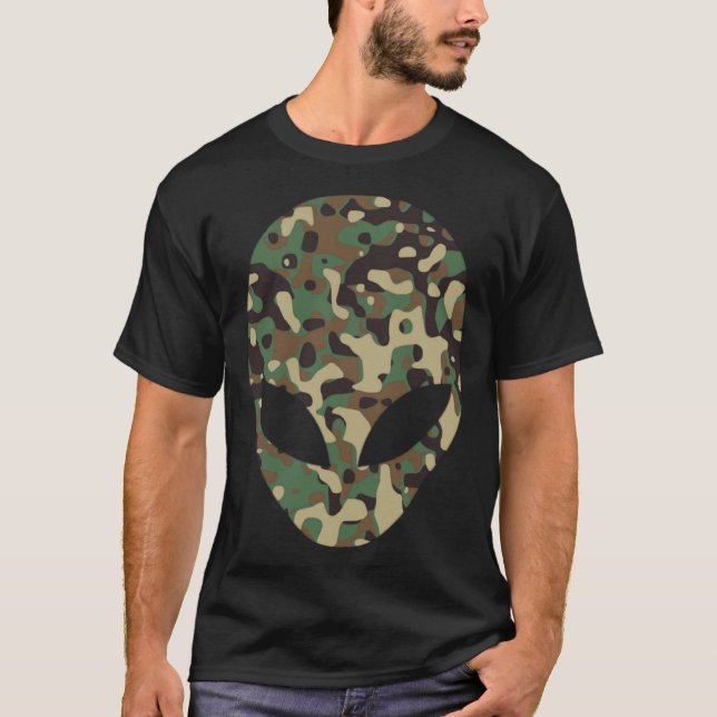 Camiseta Alien Head Camouflage (Anverso)