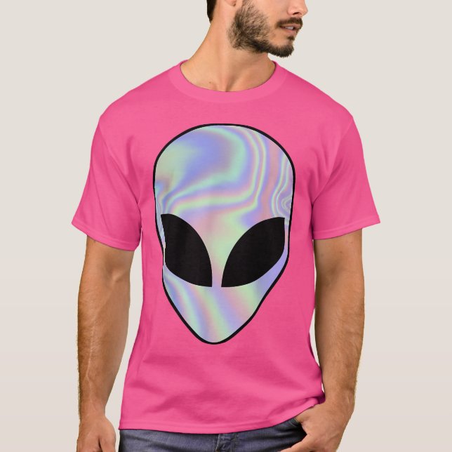 Camiseta Alien Head Colorful Alien Rave (Anverso)