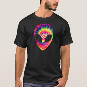 Camiseta Alien Head Face Space UFO Tie Dye Rave EDM Music